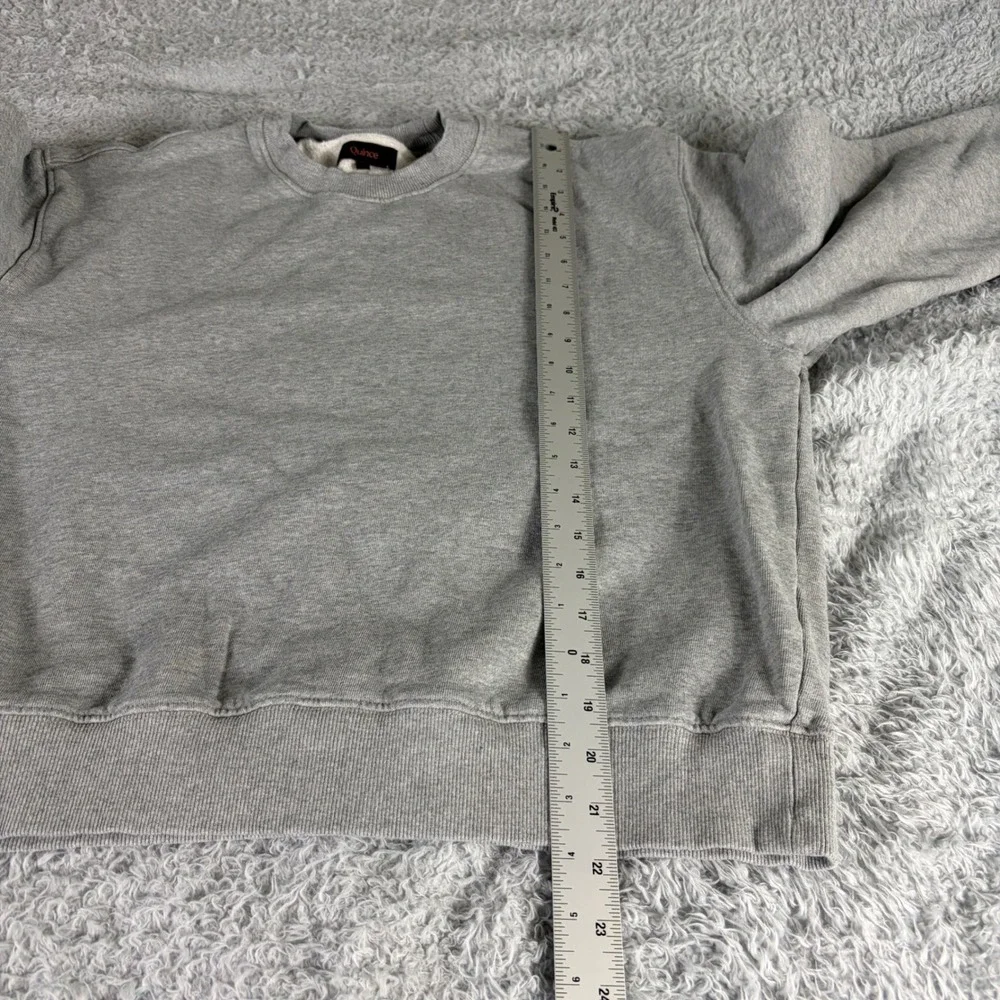 Quince Organic Cotton Crewneck Sweatshirt Heather Gray Pullover Mens Medium